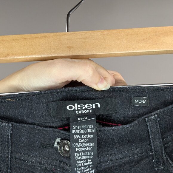 Olsen Mona Straight Fit Pants Black Size 4 - Picture 3 of 4